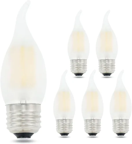 Bombillas LED para lámpara de araña equivalente a 40 W, base E26, regulable, 4 W, 2700 K, blanco cálido, bombilla B11 E26 para candelabro con forma