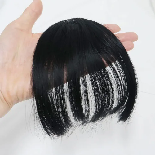 Miniatura 5 de Flequillo Clip de pelo sintético flequillo flequillo flequillo clip en extensiones de cabello en flecos frontal natural curvado plano limpio bang