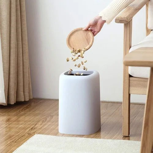 Miniatura 3 de Botes de basura simples sin tapa, cesta de papel con barril interior extraíble, cesta impermeable