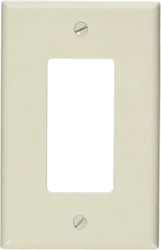 Miniatura 6 de Leviton 1-Gang 1-Decora Midway - Placa de pared de nailon (10 unidades, PJ26-WM, color blanco)