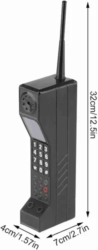 Miniatura 2 de Estink Modelo de teléfono celular retro de los años 80, modelo retro de teléfono celular, teléfono celular retro en forma de ladrillo, accesorios