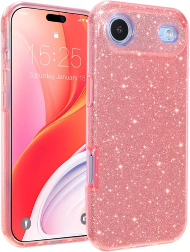 Miniatura 33 de MATEPROX - Funda compatible con iPhone Air de 6.5' [2025], carcasa protectora de 3 capas con purpurina brillante y tendencia, anti-arañazos y a