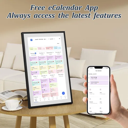 Miniatura 5 de LOOFII Calendario digital inteligente de 15.6 pulgadas – Calendario de pantalla táctil Full HD de 1920 × 1080 y planificador familiar con tabla