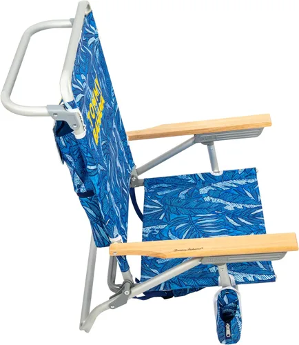 Miniatura 3 de Tommy Bahama - Silla de playa plegable con 5 posiciones, diseño clásico y plano con mochila, enfriador y portavasos, silla de playa portátil