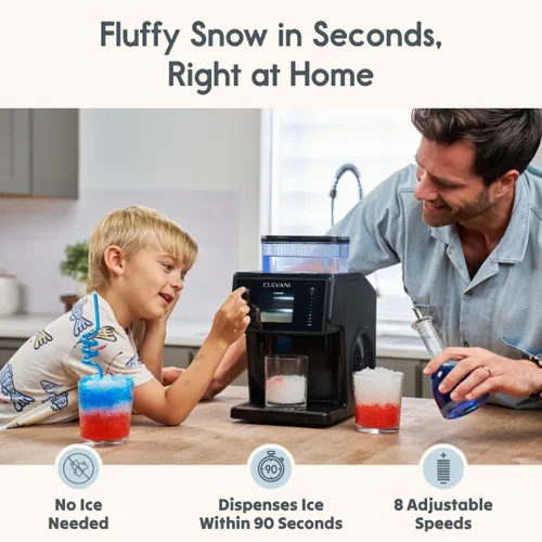 Miniatura 2 de Snowlux Máquina de Hielo de Copo de Nieve Afeitado Autolimpiante, Control de Textura Personalizado de 8 Velocidades, Sistema de Refrigeración