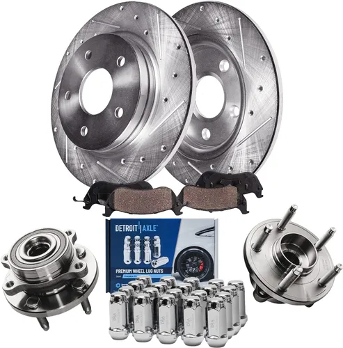Miniatura 43 de Detroit Axle - 4 rotores de freno para Chevrolet Cruze 2014 2015 [modelos de motores de gas] Rotores de freno de disco perforados y ranurados