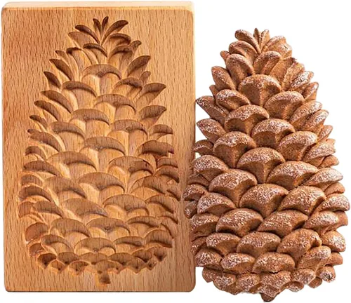 Miniatura 16 de Molde de Galletas de Madera, Molde de Horneado 3D, Herramienta de Decoración de Gravura para Artesanía, Adecuado para Halloween, Acción de Gracias