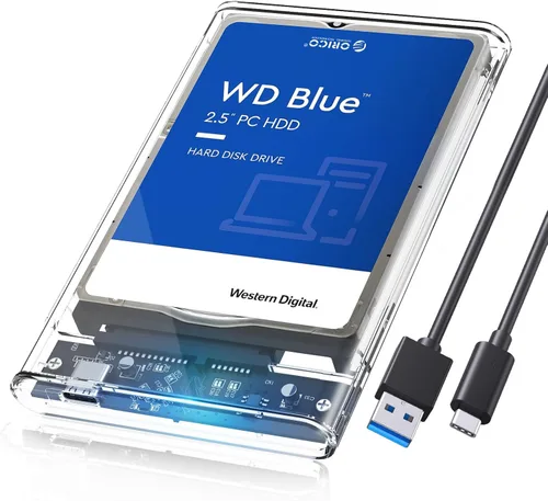 Miniatura 11 de ORICO Caja de disco duro externo de 2.5 pulgadas USB 3.0 a SATA III Caja de disco duro transparente sin herramientas para 2.5 pulgadas 0.276 in