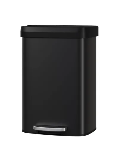 Miniatura 7 de Garvee Basurero de metal de 13 galones / 50 L con tapa, bote de basura grande para cocina, cubo de basura de metal a prueba de óxido con pedal