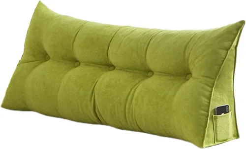 Miniatura 12 de Cojín triangular extra de lectura, cojín de cabecera con cuña y respaldo de cama, cojín de respaldo de cama para cama doble, funda extraíble, beige