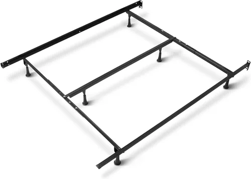 Miniatura 7 de Nestl Base de cama ajustable: la base de cama doble se expande a rieles de cama Queen, marco de tamaño King con riel cruzado y soporte central