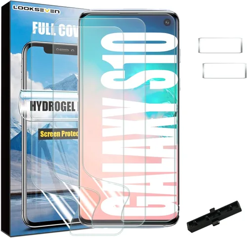 Miniatura 26 de LOOKSEVEN Paquete de 3 protectores de pantalla de película de hidrogel (no vidrio) + 2 paquetes de protectores de lente de cámara de vidrio templado