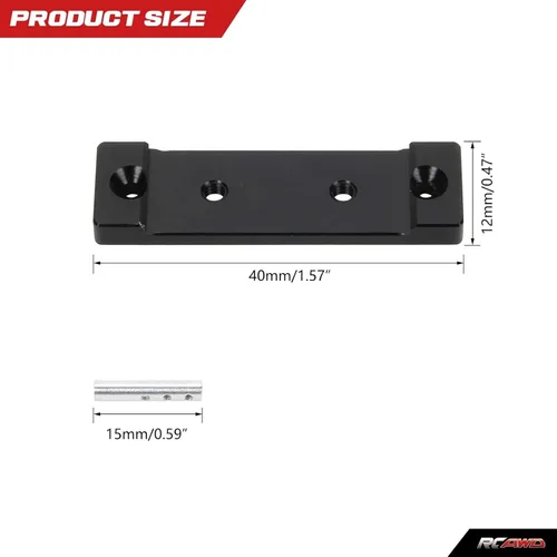 Miniatura 3 de RCAWD Juego de postes magnéticos para 1/24 Axial SCX24 Wrangler Bronco Gladiator C10 Deadbolt piezas de actualización (negro)