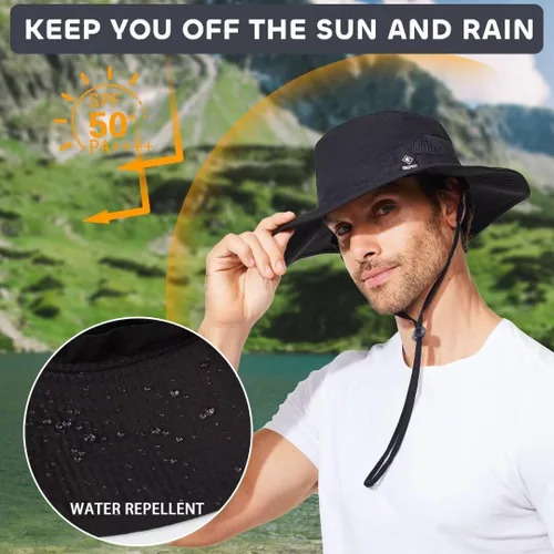 Miniatura 2 de Fishing Hat for Mens Sun Hat Wide Brim Bucket Hat SPF UV Protection XL XXL Large Size Big Head Hiking Beach Safari