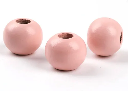 Miniatura 12 de 50 cuentas grandes de madera redondas naturales de 0.78 pulgadas (0.787 in), cuentas sueltas, para guirnaldas hechas a mano, decoración del hogar