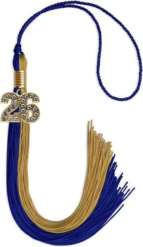 Miniatura 74 de Endea Graduation Borla de doble color con dije dorado (negro/oro brillante, 2022)