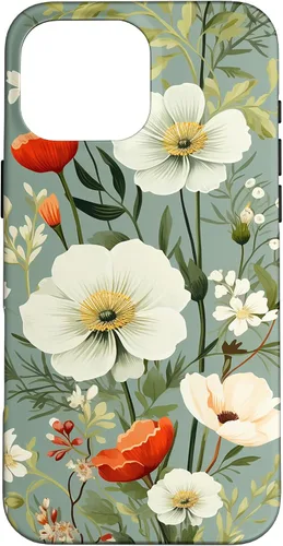 Miniatura 19 de Sage Green Flower Wildflower Pattern Floral Case for iPhone 17