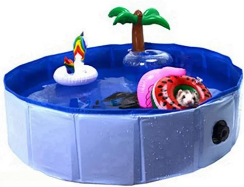 Miniatura 10 de Piscina plegable plegable de lagarto para baño y refrigeración, bañera duradera, lavadora de agua para dragones barbudos, erizo, hámster y animales