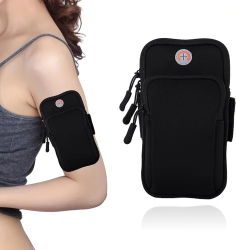 Miniatura 8 de Brazalete para correr, correa deportiva ajustable para correr, brazalete de entrenamiento para iPhone, bolsa de celular para ejercicio para hombres