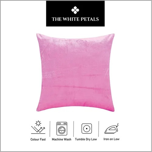 Miniatura 4 de The White Petals Fundas de almohada marrones (terciopelo sintético sólido, 16 x 16 pulgadas, paquete de 2)