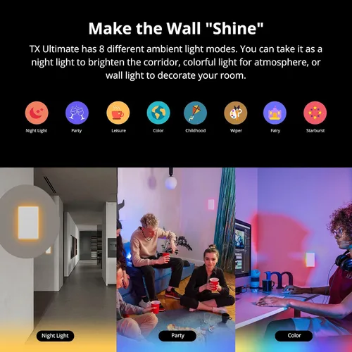 Miniatura 4 de SONOFF Interruptor de luz inteligente, interruptor WiFi de 2.4 GHz, requiere cable neutro, control de voz con Alexa y Google Home, botón táctil