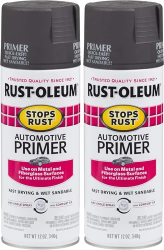 Miniatura 18 de Rust-Oleum 2081830 - Spray de imprimación para automóvil que detiene el óxido, 12 onzas, gris claro plano