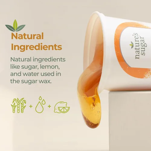 Miniatura 4 de Nature’s Sugar Pasta de Cera de Azúcar Firme para Depilación de Pelo Grueso - Cejas, Axilas y Bikini – Suave Sin Tiras para Cuerpo, Cara y Todo Tipo