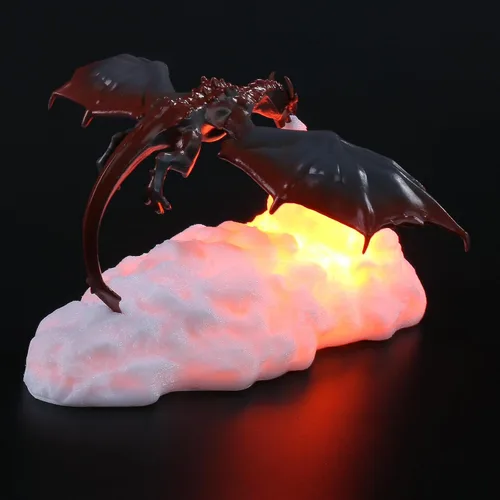 Miniatura 5 de HGomx Lámpara de dragón de fuego, luz nocturna impresa en 3D, luz LED de luna, regalo para dormitorio de niños y niñas, habitación de los niños
