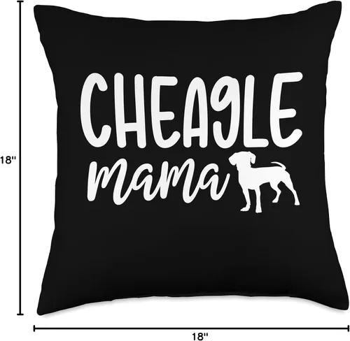 Miniatura 4 de Cheagle Dog Mom Lover Co. Cheagle Mama Puppy Owner Chihuahua Beagle Dog Mom Lover - Almohada de 18 x 18 pulgadas, multicolor