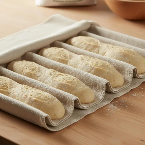 Miniatura 4 de LITO LINEN AND TOWEL Toallas de saco de harina para prueba de masa de pan, sin blanquear, paño grueso de algodón para hornear baguettes, ciabatta