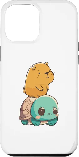Miniatura 6 de Funda para iPhone 15 con diseño de tortuga y conejillo de indias para hombres, mujeres y niños