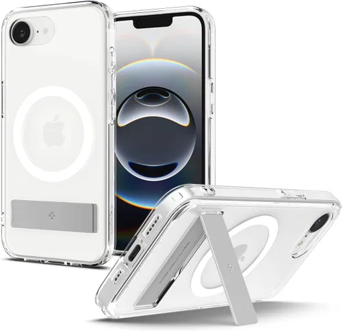 Miniatura 23 de Spigen Funda ultra híbrida S MagFit diseñada para iPhone 15 (2023) [Kickstand] [Amti Yellowing], compatible con MagSafe, color negro