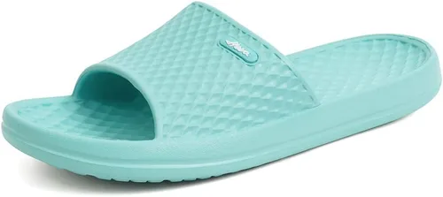 Miniatura 28 de FUNKYMONKEY - Sandalias de baño para mujer, sandalias para el interior del hogar, playa, antideslizantes