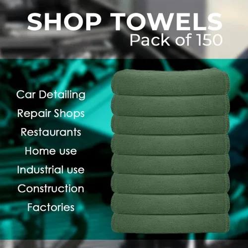 Miniatura 7 de Avalon Towels Toallas de Algodón para Tienda – (Paquete de 50) Tamaño 30x36 Centímetros Trapos de Limpieza – Toallas de Tienda Absorbentes y Toallas