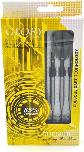 Miniatura 6 de CUESOUL Juego de dardos profesionales de punta de acero de tungsteno 85% Tungsteno 22g/24g/26g - Serie Glory Funda negra-N2