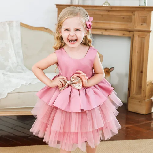 Miniatura 2 de NNJXD Baby Girl Princess Dress Bowknot Sequins Dresses