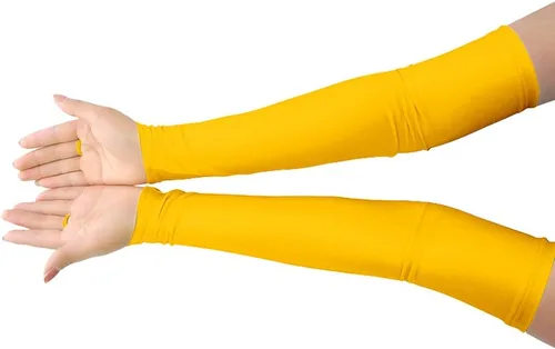 Miniatura 25 de Shinningstar Guantes largos de elastano elástico sin dedos sobre el codo para niñas y niños adultos