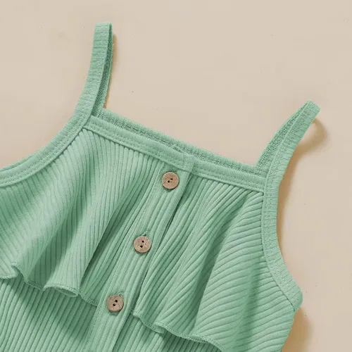 Miniatura 4 de Ropa para niña pequeña, ropa de verano sin mangas, mameluco de una pieza con cuello halter