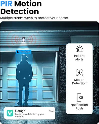 Miniatura 4 de Cámara de seguridad inalámbrica para exteriores, cámaras WiFi alimentadas por batería 2K para seguridad en el hogar con detección de movimiento AI