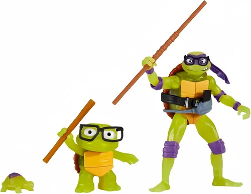 Teenage Mutant Ninja Turtles: Mutant Mayhem - Figura de acción básica de Donatello Making of A Ninja de 4.5 pulgadas por Playmates Toys