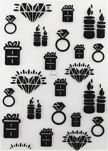 Miniatura 9 de DzIxY Carpetas en relieve de plástico con impresión a mano para hacer tarjetas, suministros de papel DIY, plantillas de álbumes de recortes