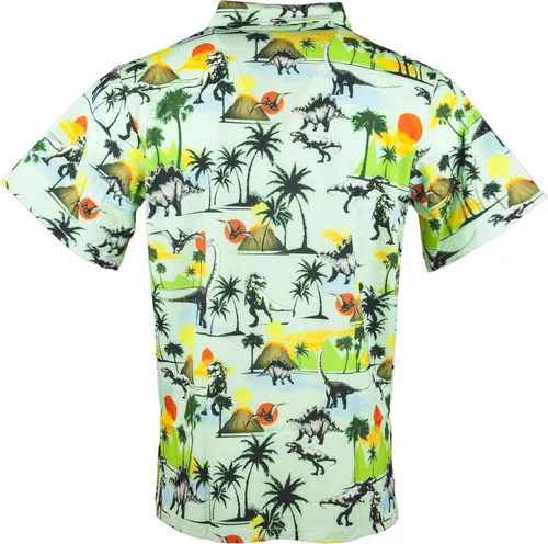 Miniatura 7 de Funny Guy Mugs Mens Hawaiian Print Button Down Short Sleeve Shirt