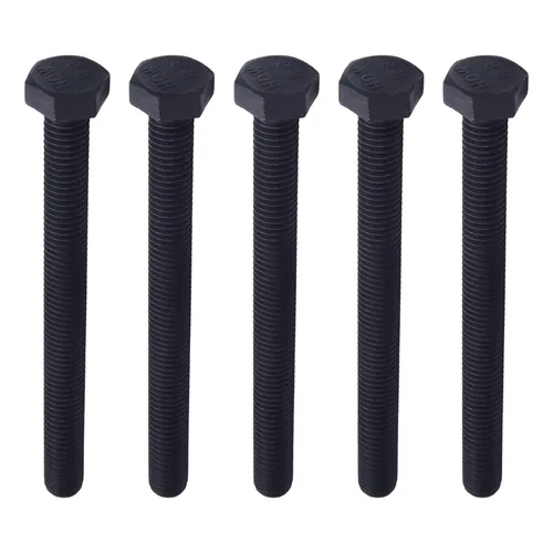 Aicosineg 5 tornillos de rosca métrica M8 x 3.543 in, acero al carbono, grado 8.8, tornillos hexagonales de rosca métrica, tornillos hexagonales de