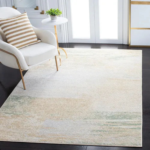 Miniatura 38 de SAFAVIEH, colección Adirondack - Alfombra de 6 x 9 pies, plateada/multicolor, abstracta, moderna, no desprende pelo, de fácil cuidado, para zonas