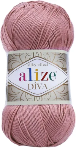 Miniatura 49 de Alize Diva Silk Effect 100% hilo acrílico de microfibra, 1 madejas de bola de 3.53 oz 383yds color (1 - crema)