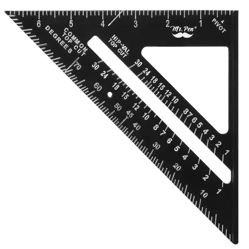 Miniatura 7 de Mr. Pen - Escuadra de Metal, 7 Pulgadas, Escuadra de Aluminio para Carpintería, Herramienta de Escuadra para Carpinteros, Escuadras de Carpintería