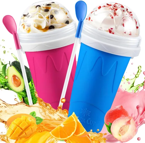 Miniatura 10 de Tgosomt Taza de Granizado, Taza Mágica de Granizado Rápido Congelado, Fabricante de Helado, Cosas Divertidas y Cool (Verde)