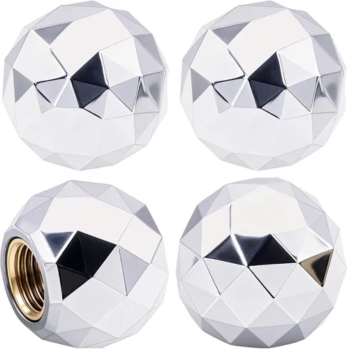 Miniatura 9 de 4 tapones de válvula de neumático estilo calavera, con anillo de goma O, cubiertas universales de vástago de válvula de neumático de núcleo de cobre