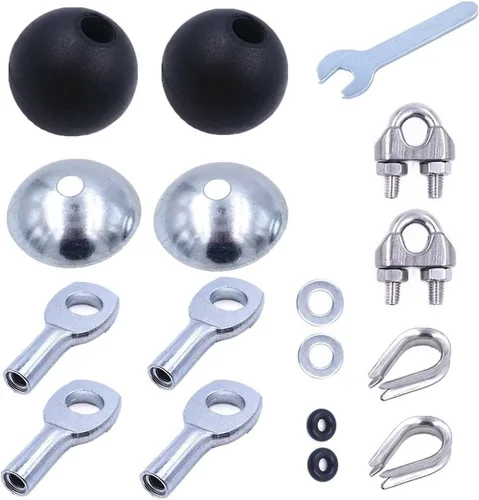 Miniatura 4 de Accesorios para máquina de gimnasio J Bryant para cable de 5mm/6mm, componentes de interfaz de parada de bola, cable de cuerda de alambre