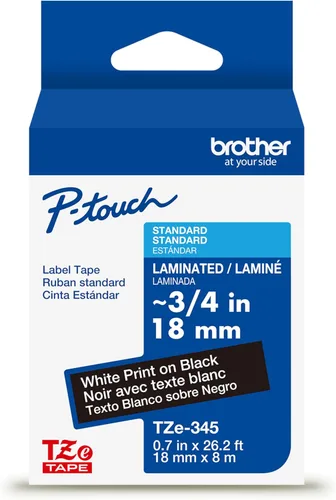 Miniatura 31 de Brother Cinta de etiquetas P-Touch TZe negra con impresión en azul (TZe541), laminada, 3/4 pulgadas x 26.2 pies (0.709 in x 26.2 ft)